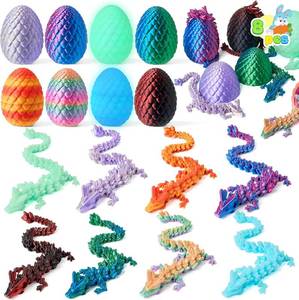lot 2373 image: JOYIN 8 Pcs 3D Printed Dragon Eggs with Colorful Dragon, Articulated Magic Toys, Easter Basket Stuffers for Kids Party Favors, Goodie Bag Fillers, Easter Egg Hunt, Classroom Prize Supplies Gifts