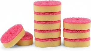 lot 2382 image: 4-Pack Dish Wand Sponge Refills for Scrub Daddy Dish Daddy (red)