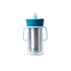 lot 2384 image: The First Years CoolCore Insulated Toddler Straw Cup - Transitional Toddler Trainer Cup Converts to Water Bottle with Spill Proof Lid - 8 Ounces - Ages 12 Months and Up
