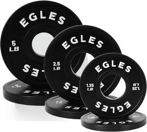 lot 2422 image: Egles Change Plates Set 1.25LB, 2.5LB, 5LB - Rubber-Coated Weight Plates in Pairs, Olympic Bumper Plates, Color-Coded, IWF Standard, Fit 2-Inch Barbells Strength Training Weight Plates Gym & Fitness