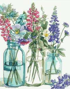 lot 11642 image: CSZPPQAF Wildflowers Paint by Numbers Kit for Adults Beginner, Flower Paint by Number Kits on Canvas, DIY Easy Acrylic Watercolor Floral Oil Painting by Numbers for Home Wall Decor 16X20inch