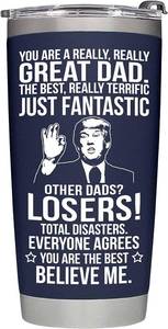 lot 11658 image: BETHEGIFT Dad Gifts for Fathers Day from Daughter, Son, Kids on Fathers Day, Christmas - Funny Fathers Day Tumbler - Present for Father - Dad Birthday Tumbler 20oz, Navy Insulated Stainless Steel  Son, Kids, Fathers Day, Christmas, Birthday
