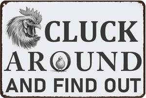 lot 11687 image: Funny Chicken Coop Signs Chicken Decor Tin Signs Chicken Signs for Home Yard Garden Farm Kitchen Farmhouse Decor (8 X 12) Inch STOCK PHOTO APPROXIMATE