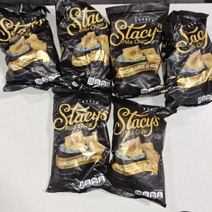 lot 11721 image: 6 Bags Stacy s No Artificial Colors or Flavors Parmesan Garlic and Herb Pita Chips Bag, 7.33 oz