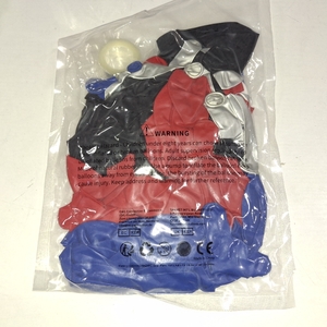 lot 11725 image: RED BLACK BLUE SLIVER PARTY FAVORS BALLOONS FOR ARCH