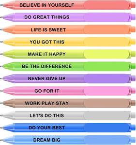 lot 11734 image: WY WENYUAN 12Pcs Funny Adult Ballpoint Pens Set, Quick-Drying Black Ink, Lightweight & Smooth Writing for Office Gifts, School, Adults (MediumFine Point)