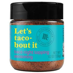 lot 11736 image: McCormick Taco Night Topping Seasoning, Flavor Maker, 4.7 oz