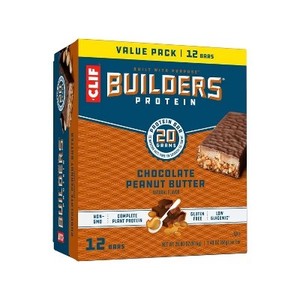 lot 11742 image: CLIF Builders Protein Bars - Chocolate Peanut Butter - 20g Protein - 12ct