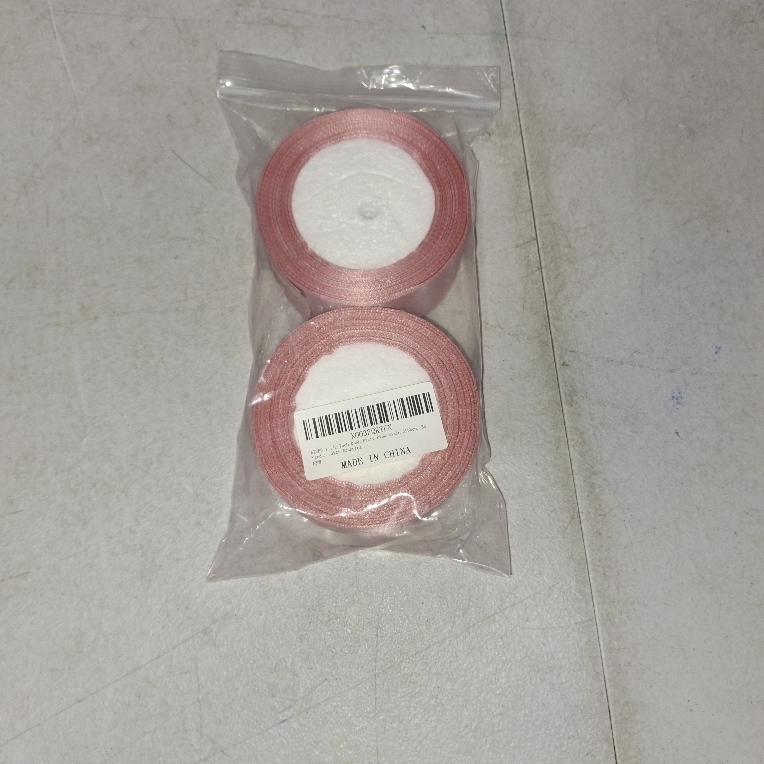 lot 50145 image: ATRBB 1 12 Inch Baby Maize Satin Ribbon, 50 Yards Solid Fabric Ribbon for Gift Wrapping, Bouquets, Wedding and Home Decor, 25 Yardsroll x 2 Rolls COLOR PINK&nbsp