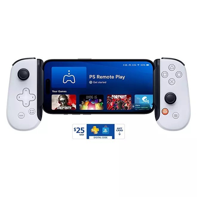 lot 50332 image: Backbone One Mobile Gaming PlayStation Edition Controller, USB-C, White MADE FOR IPHONE WORKS WITH ANDROID