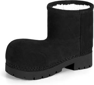 lot 2440 image: LACIKOSZ Womens Platform Winter Snow Boots Ankle Cozy Fur Lined Waterproof Outdoor Boots Anti Slip Outdoor Short Booties SIZE 6