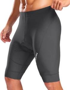 lot 2454 image: Bikewa Mens Cycling Shorts with Silicone Leg Grippers Padded Bike Bicycle Biking Shorts for Men No Pockets SIZE M