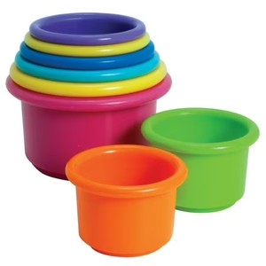 lot 2461 image: The First Years Stack & Count Cups, Toddler Stacking Cup Toys, 8 Pieces