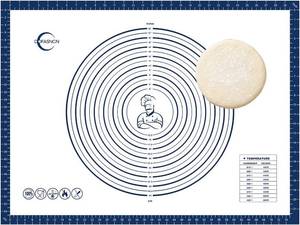 lot 2484 image: Silicone Pastry Mat Dough Baking Bread Sourdough Fondant Pie Dough Pizza,Silicone Baking Mat Cookie Sheet for Kitchen Counter with Measurements 32x24 Blue