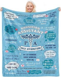 lot 2495 image: Physician Assistant Week Gifts, Physician Assistant Gifts for PA Week, Best Physician Assistant Throw Blanket 60X 50 Inch, Funny Birthday Christmas PA Gifts for Women Students Coworkers Friends