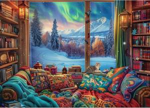 lot 2497 image: MISITU 1000 Pieces Jigsaw Puzzles for Adults Bookshelf Difficult Adults Puzzles Challenging Impossible 1000-Pieces Puzzles Art Jigsaw Puzzles Magic Bookshop Library Jigsaw Puzzle 28 x 20 inch