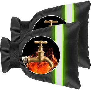lot 3208 image: Outdoor Faucet Covers for Winter, 10.2 H x 6.88 W Outdoor Water Faucet Cover Socks for Winter Freeze Protection Outside Spigot Cover Insulated Waterproof Reusable Hose Bibs, 2 Pack