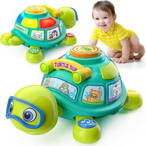 lot 3217 image: Educational Baby Toys 6-12 Month, Musical Crawling Turtle, Infant Toys for 6 7 8 9 10 Month Old Boy Girl, Christmas Bilingual Baby Gifts for 3-6-9-12 Months