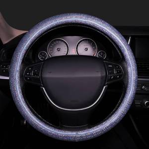 lot 3245 image: GXT Bling Steering Wheel Cover, Bling Crystal Rhinestone Car Steering Cover Universal 14.2-15.3 inch Glitter Car Wheel Cover Sparkling Accessories  Blue