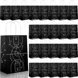 lot 3253 image: AmazingSpark 24 Pcs Basketball Paper Gift Bags with Handles 5.9x3.2x8.3 Basketball Themed Party Favor Bags for Coaches Teams Sports Events Snacks Treat Storage Birthday Party Supplies(Classic)