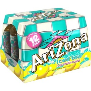 lot 3259 image: AriZona Iced Tea with Lemon Flavor - 12pk16 fl oz Bottles