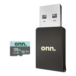 lot 3311 image: onn 128 GB Class 10 U1 MicroSDXC Flash Memory Card  Reader Bundle