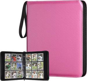 lot 3315 image: GERMUN 9 Pocket Card Binder, Premium Zip Trading Card Binder, 720 Double Sided Pocket PU Card Collection Binder, Collector Card Album, Card Folder for MTG, TCG, Sports Cards, Game Cards (Pink)