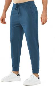 lot 3323 image: NORTHYARD Mens Cotton Athletic Jogger Sweatpants with Zipper Pockets Running Workout Gym Tapered Pants Comfy Lounge Pants SIZE S