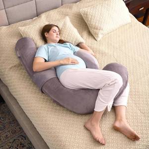 lot 30172 image: RELY Gyno-Recommended Premium F-Shaped Pregnancy Pillow Full Body Support for Sleeping & Maternity Comfort Relieves Back Pain, Hip Discomfort & Swelling Soft, Smooth, Removable Cover