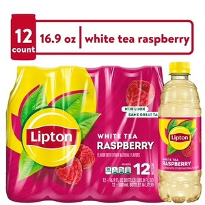 lot 30293 image: Lipton Raspberry White Iced Tea, 16.9 fl oz, 12 Count