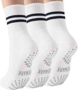 lot 30298 image: ULEEMARK Womens Pilates Non slip Yoga Socks Dance Gym Exercise Ankle Socks