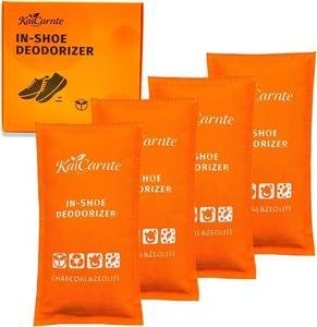 lot 57080 image: Shoe Deodorizer,Charcoal Odor Absorber,Odor Eliminator, Air Freshener, Reusable Smell Absorber for Shoes, Gym Bags(4 Pack)