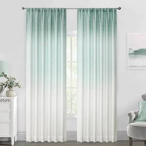 lot 64014 image: Vision Home Pink and WhiteOmbre Window Curtains Linen Texture Gradient Light Filtering Semi Sheer Curtains 84 inch Length for Living Room Bedroom Rod Pocket,Cream White to pink ,50 Wx84 L Each,2 Panels STOCK PHOTO APPROXIMATE