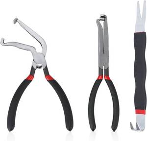 lot 64019 image: 3pcs Electrical Disconnect Pliers, Metal Automotive Electric Plug Connector Pliers with Anti-Slip Handle for Car Truck Maintenance Fixion Tools