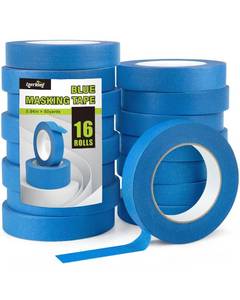 lot 64026 image: Lzerking Painters Tape 16 Rolls (Total 960 Yards) 0.94 Inch x 60 Yards Masking Tape Blue Paint Tape for Walls, Wood, Glass No Residue, Easy Tear