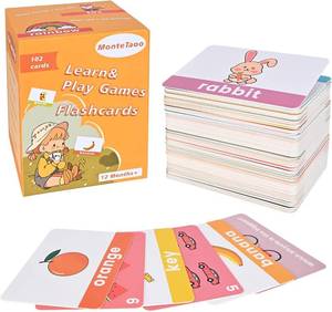 lot 64027 image: 102 Toddler Flash Cards, Baby Flash Cards for Toddlers 1-3, Learning Alphabet, Numbers, Animals, Colors, Foods, First Words&Transportation, Educational Toddler Learning Flashcards
