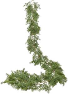 lot 64050 image: Lvydec Christmas Pine Garland Decoration Clearance, 6ft Christmas Greenery Garland Realistic Cedar Cypress Leaves for Holiday Mantel Fireplace Table Centerpiece (148 Stems)