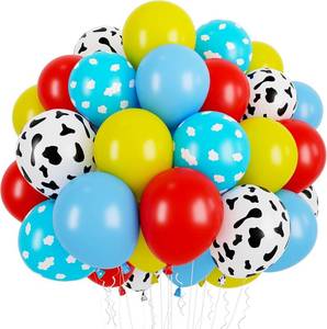 lot 64053 image: 60Pcs Cartoon Balloons 12 Inch Balloons Birthday Party Supplies Latex Helium for Arch Garland Kit Boys Girls Themed Birthday Party Decorations Baby Shower Favors (Beige)