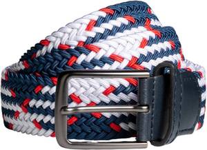 lot 64080 image: Men s Braided Elastic Stretch Golf Belt   Big and Tall Men Woven Belt, 1.38 Leather-Tipped Adjustable Fit