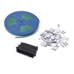 lot 64090 image: Heavy Duty Green Polyester(PET) Banding Strapping Roll 58(16mm) x 0.035 x 300, 50pcs Strapping Seals, 100pcs Corner Protector for Packaging Strapping