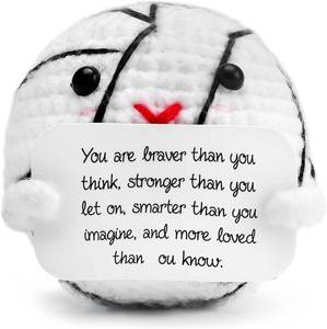 lot 64112 image: Funny Gifts Women Positive Volleyball Emotional Support Crochet Nuggets Pickle Plush Partner Cute Birthday Gift Gag Metal Health Gift Unique Office Car Decor Office Coworkers Gifts