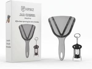 lot 64120 image: Jar Opener for Weak Hands & Seniors with Arthritis BY HPBIZ Easy Twist-Off Lid & Bottle Opener, Unique Kitchen Gadget & Ideal Valantine Gift for Elderly, Women & Men (Gray)