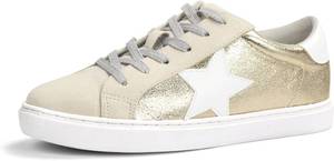 lot 64028 image: PARTY Women s Dressy Fashion Star Sneakers Lace-Up Low Top Comfortable Cushioned Walking Shoes SIZE 8 12