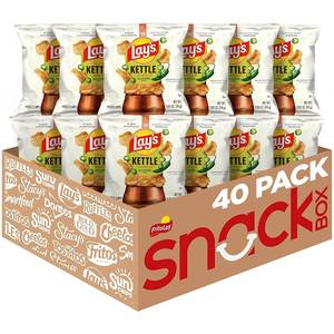 lot 3402 image: Lays Kettle Cooked Potato Chips, Jalapeno, 0.85 Ounce (Pack of 40)