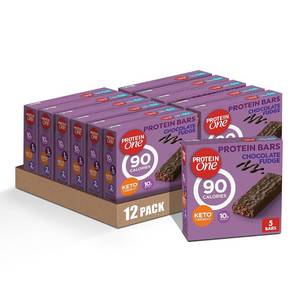 lot 3403 image: Protein One 90 Calorie Protein Bars, Chocolate Fudge, Keto Friendly, 5 Ct, 4.8 oz (Pack of 12)