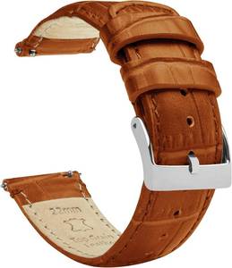 lot 3432 image: Toffee Brown Alligator Grain Leather Watch Band