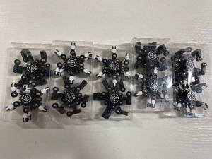 lot 3442 image: 5 Boxes Transformable Fidget Spinners 2 Pcs for Kids and Adults White Black Stress Relief Sensory Toys for Boys and Girls Kids