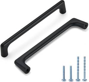 lot 3641 image: LIMUR 10 Pack 5 Inch(128 mm) Hole Center Matte Black Cabinet Pulls - Kitchen Cabinet Handles, Drawer Pulls,Drawer Handle, Wardrobe & Dresser Handles,Cupboard Hardware Solid Zinc Alloy