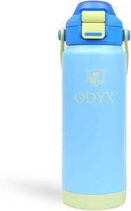 lot 3693 image: Vapor Bottle   24oz Insulated Stainless Steel Water Bottle with Dual Flip Lid, Straw & Spout, Leakproof, BPA-Free, Travel Tumbler with Handle, for Kids, Teens, or Adults (Lime Wave)