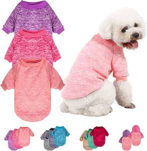 lot 3713 image: 3 Pack Dog Sweater, Dog Sweaters for Small Dogs, Warm Soft Pet Clothes for Puppy, Medium Large Cat, Dogs Girl or Boy, Dog Shirt for Winter Christmas (PinkPurpleHotPink, X-Small)